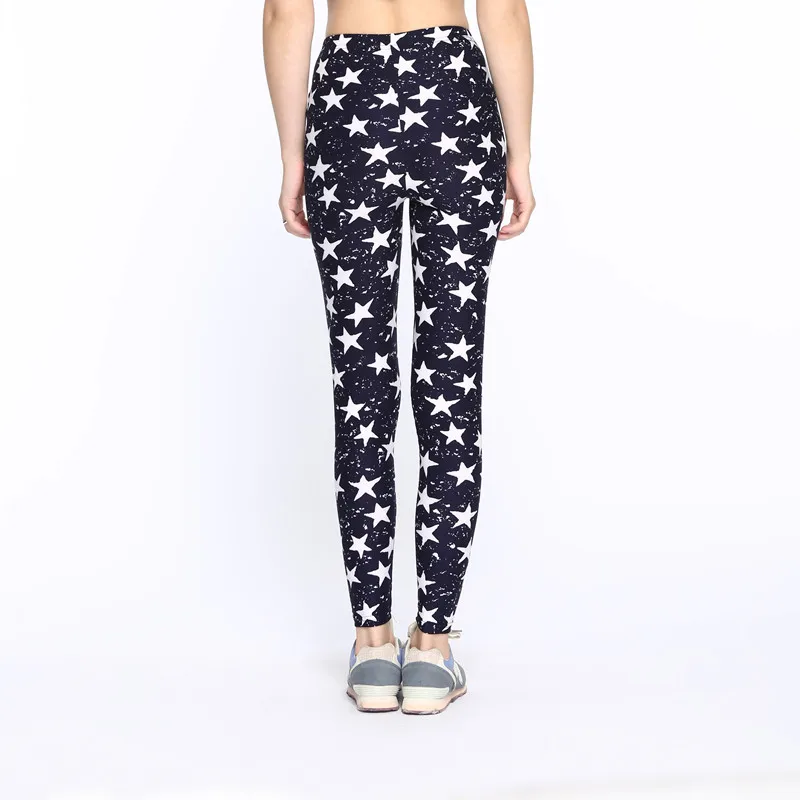 ARDLTME Causal Women Leggings 2021 Fashion Star Print Leggins High Wast Plus Size Elasticity Slim Pant legging for Woman