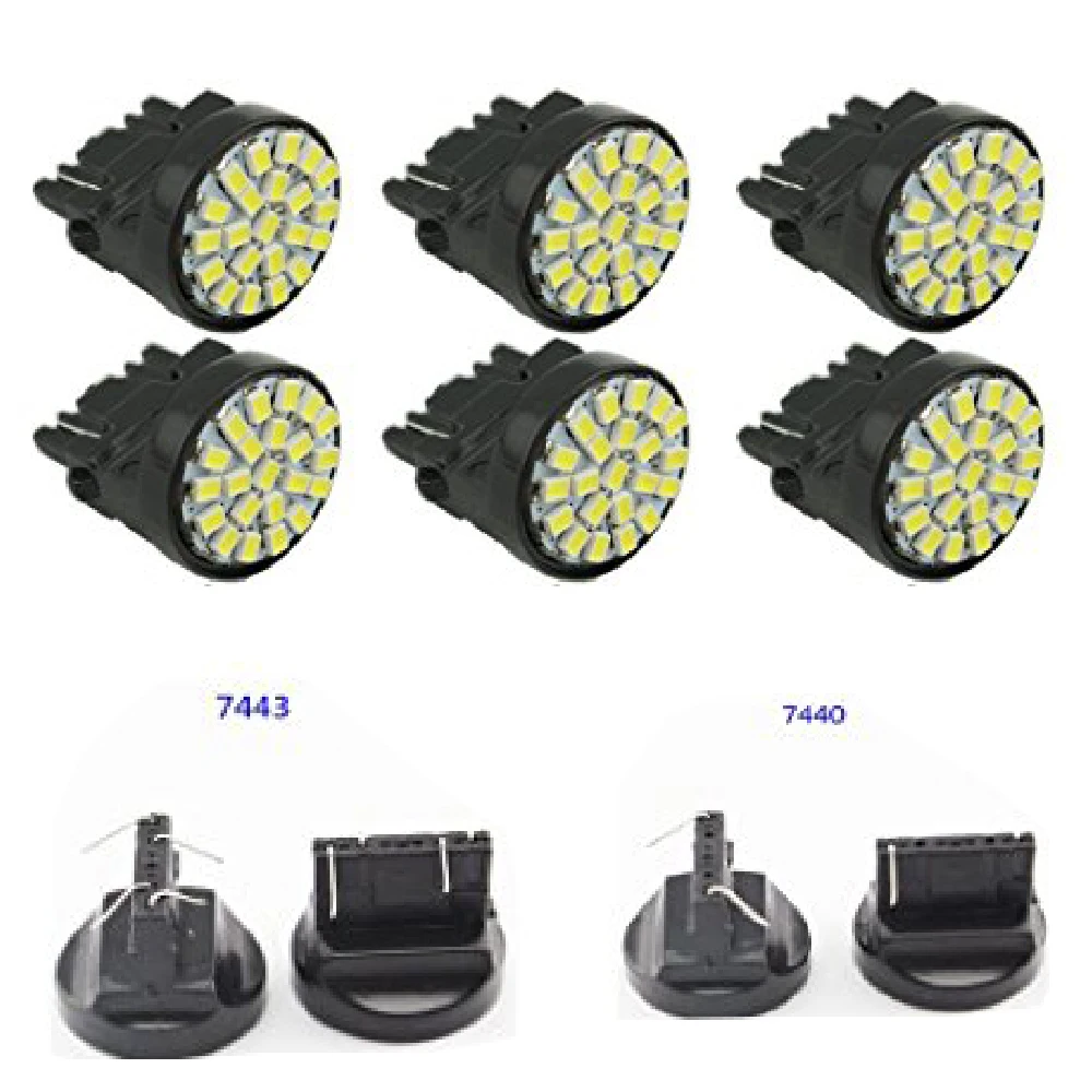 Стоп сигнал Yushuangyi 500 шт./лот T20 7443 22SMD 1206 поворотная парковочная лампа задний