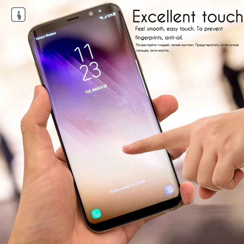ESVNE 3D изогнутый край закаленное стекло для samsung Galaxy S8 Plus HD Защитная пленка полного