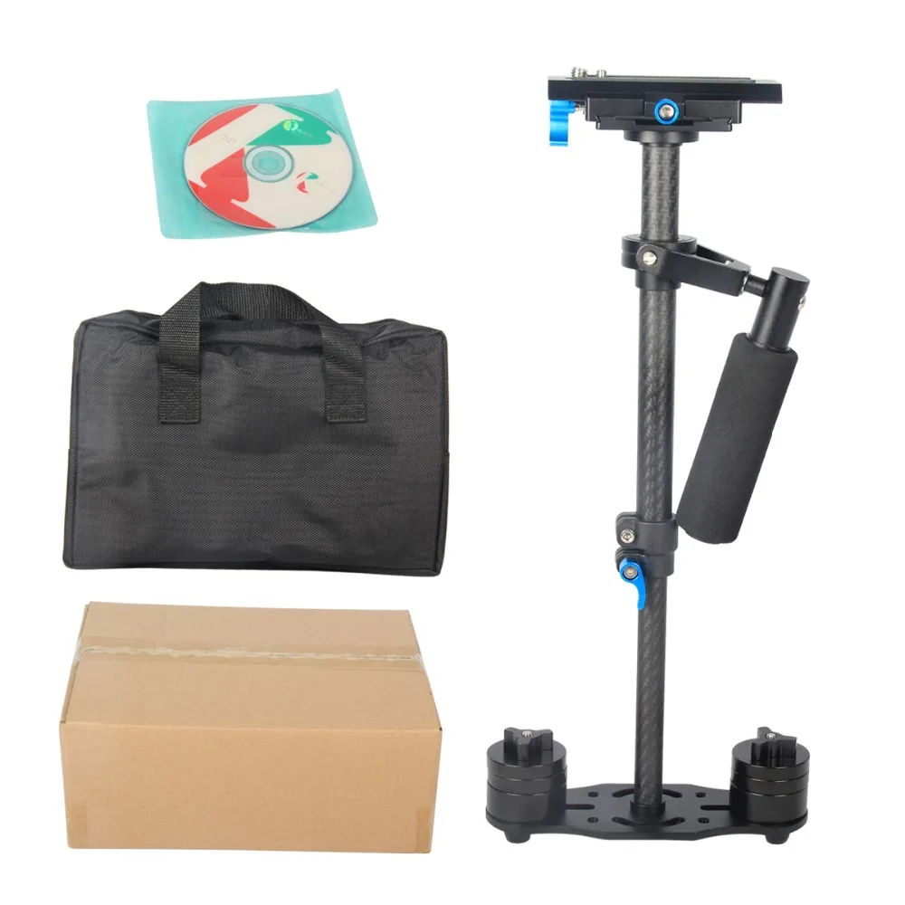 YELANGU Pro Compact Carbon Fiber Camera Stabilizer Adjustable 28-40cm Video Steadycam for Camcorder DV DSLR SLR | Электроника