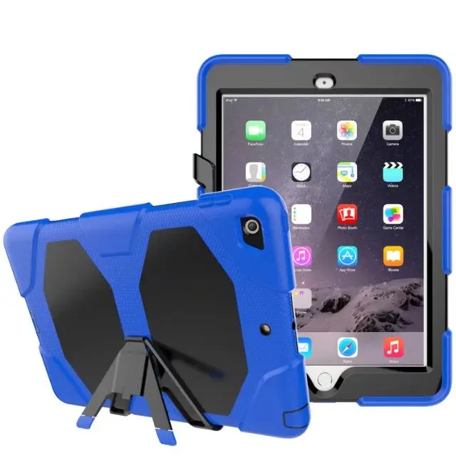 Ударопрочный силиконовый чехол Mini 1 2 3 Stand + PC для IPad 1/2/3 Tablet Shell Hybrid Armor