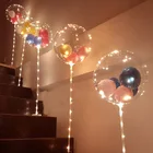 Светящиеся воздушные шары для вечерние колонна-подставка стенд Арка Домашняя вечеринка светодиодные шары с конфетти с зажимами Свадебные украшения держатель для шарика палочки