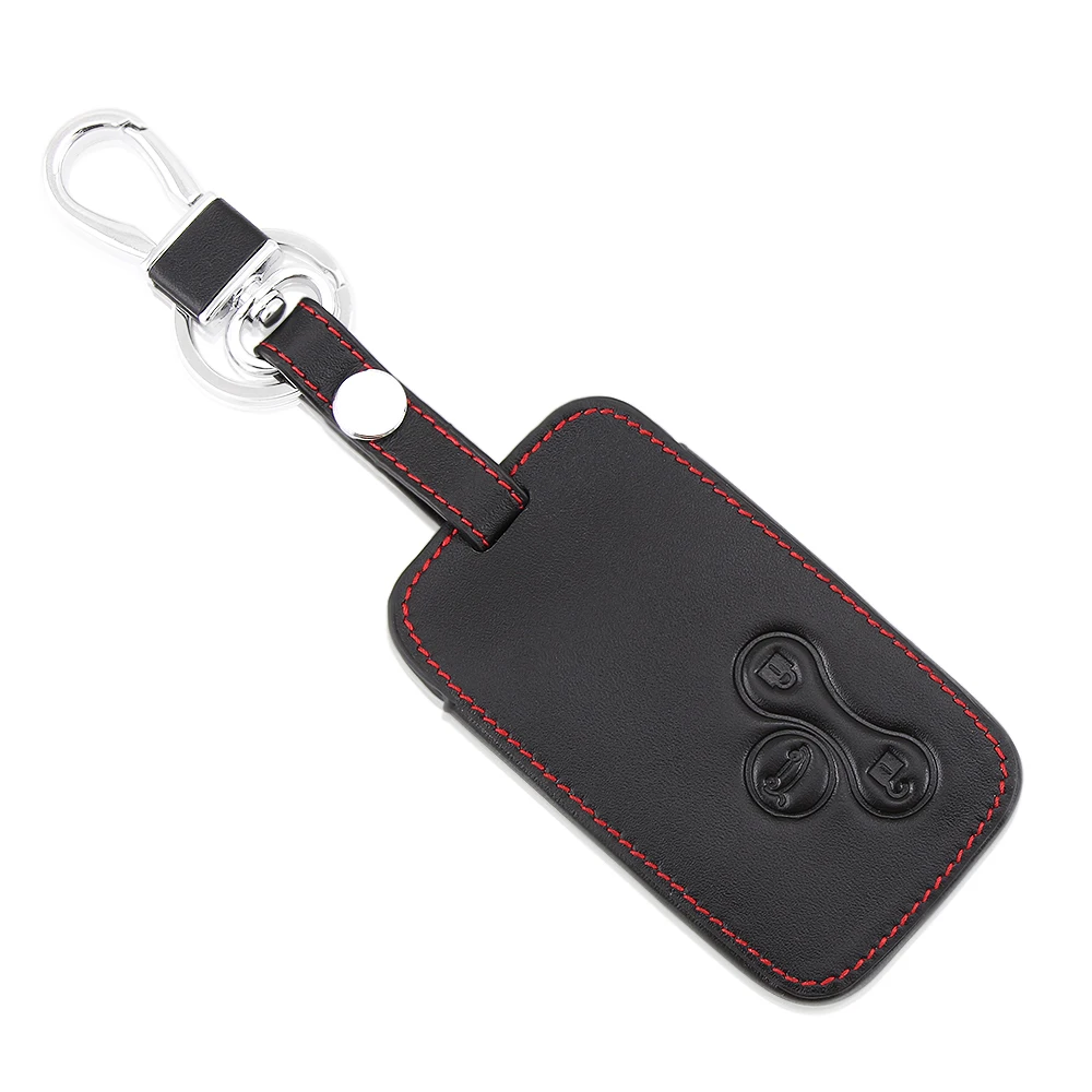 Кожаный чехол для ключей Renault Clio Megane Scenic Grand 3 кнопки Smart Keyless Entry дистанционного