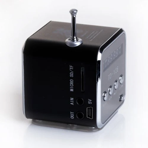 PLA TD V26 портативный мини динамик с цифровым и микро SD/TF/USB/FM черный|mini speaker|portable mini
