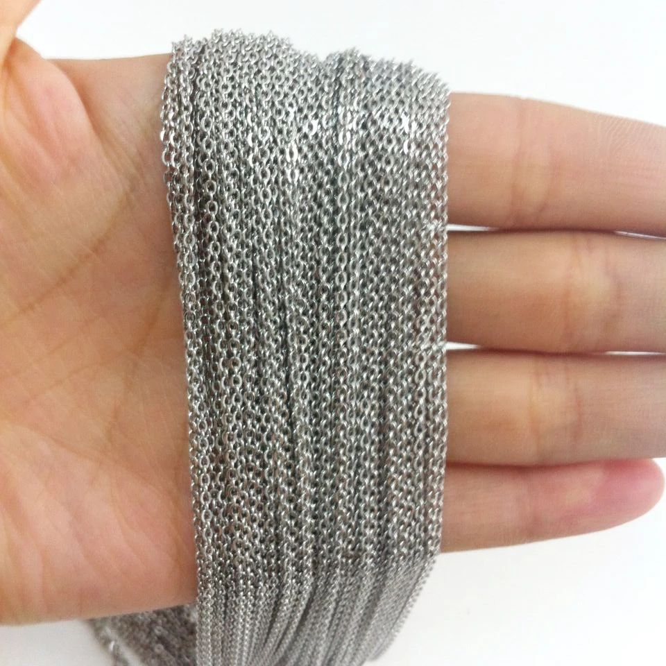 Free Shipping Wholesale 100meters 2.0mm Width DIY Jewelry Finding/Makings Stainless Steel Cross Link Chain