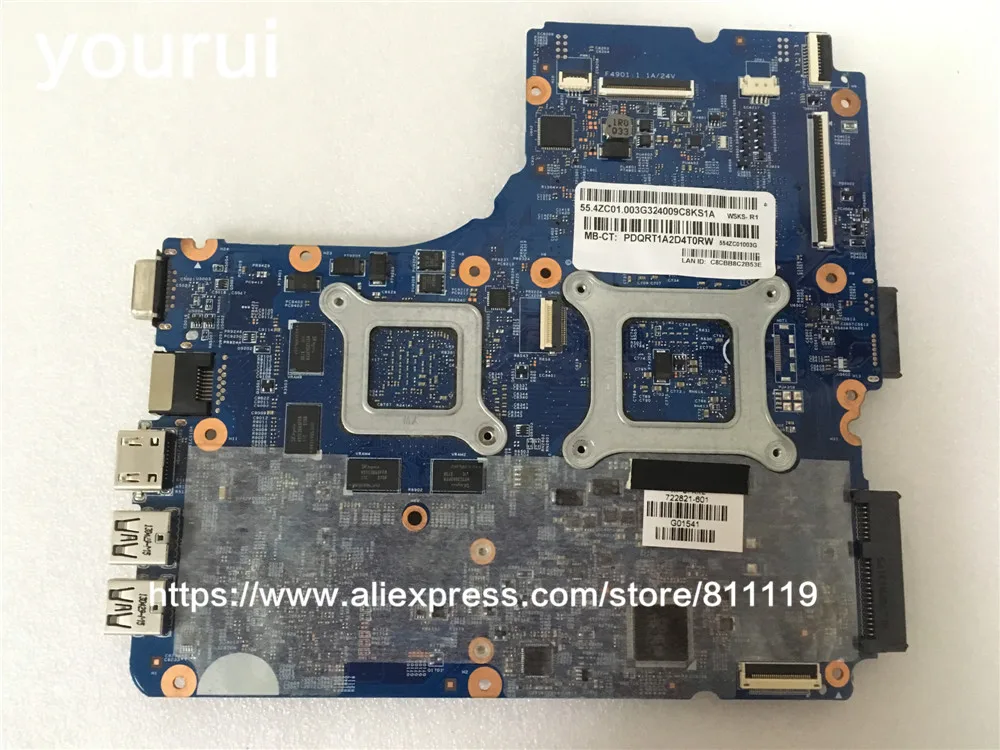 yourui For Motherboard 722821-501 722821-001 722821-601 Fit HP PROBOOK 455 G1 48.4ZC04.011 Series Notebook PC system board | Компьютеры и