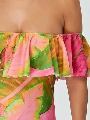 Сексуальная одежда для плавания с открытыми плечами и цветочным рисунком