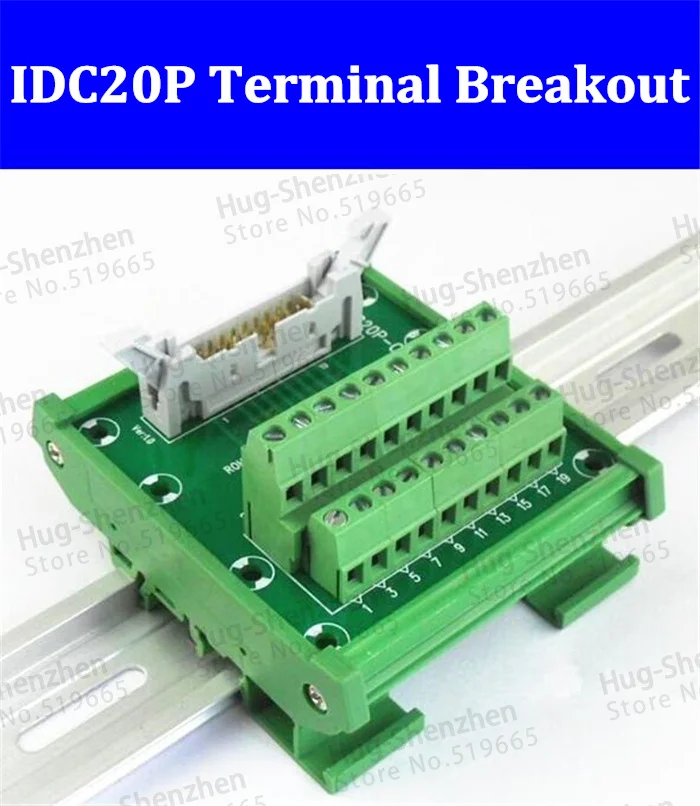 IDC20P IDC 20 контактный Штекерный разъем к P клеммной колодке Адаптер платы