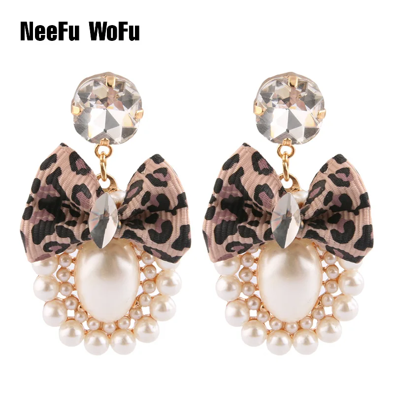 Женские серьги-подвески NeeFu WoFu брендовые серьги в богемном стиле с жемчужинами