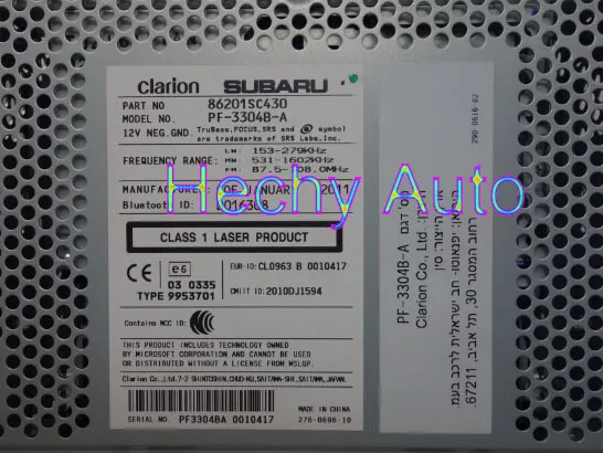 Оригинальный телефон модель 86201SC430 CD плеер устройство для Forester 2012 OEM