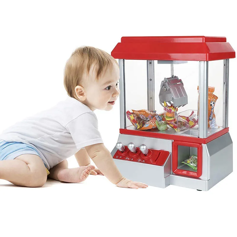 Электронная игрушка-коготь Candy Grabber с монетоприемником, игровая кукольная машина с светодиодный подсветкой и музыкальным звуком, без игрушек IQ, детские игрушки