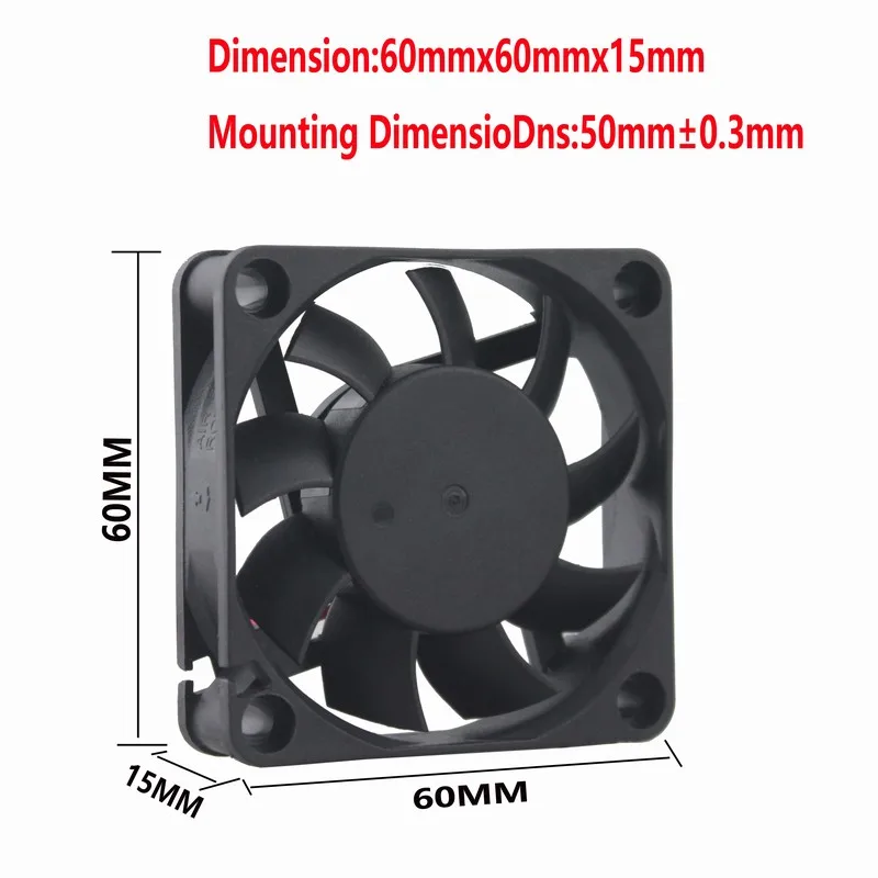 10 шт. Gdstime 6015 DC 5 В Бесщеточный Охлаждающий вентилятор 60 мм x 15 60x60x15 PC радиатор ЦП 6