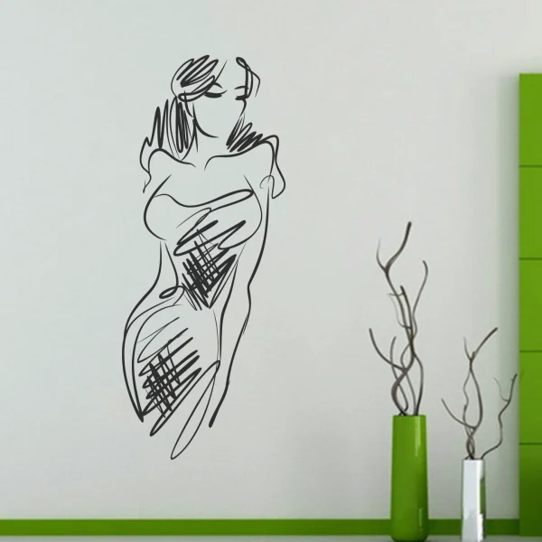 Сексуальные абстрактные линии художественные иллюстрации для красивых девушек