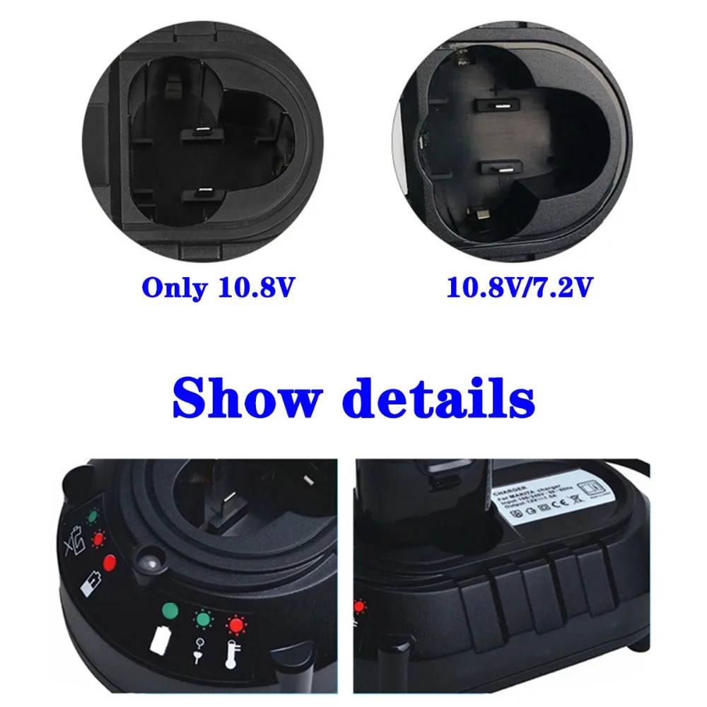 Hot sell Li-ion Battery Charger For Makita 10.8V 12V BL1013 BL1014 DC10WA DF330DElectric Drill Screwdriver Tool | Электроника