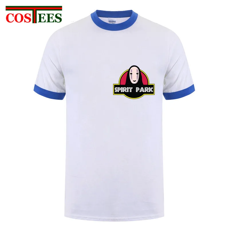 Японский стиль пародия Юрского периода дизайн аниме дух парк Футболка мужская