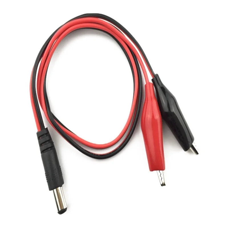 

10pcs/lot 5.5*2.1 DC Male to Crocodile Clamps DC Power Supply Test Lead Cable