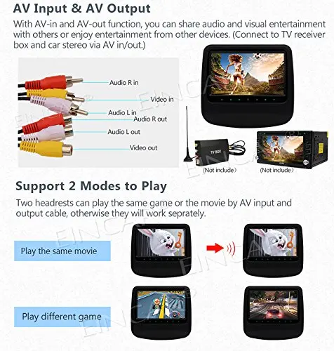 Беспроводной ИК наушники двойной 9 &quotавтомобильный ПК для установки на