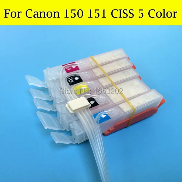 5 цветов CISS PGI 150 CLI 151 система Ciss для Canon PIXMA IP7210 MG5410 MX921 Постоянный чип дуги |