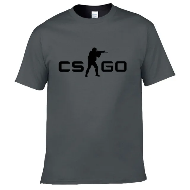 Dark Grey-B Мужская футболка Cs Go, футболка Counter Strike Global offension CSGO, повседневная мужская футболка Cs Go, футболка классная, летняя, Cs: go - Цвет: Dark Grey-B