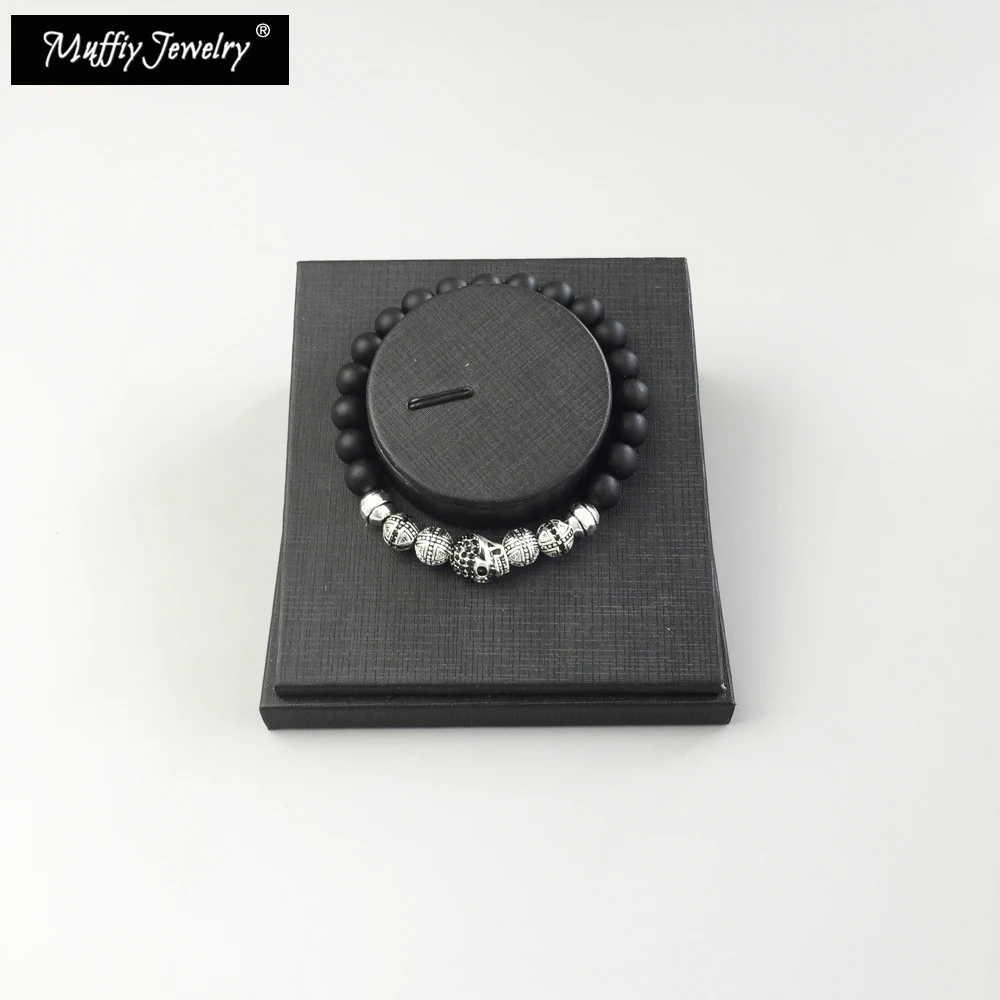 Браслет с бусинами в виде черепа и Креста модное ювелирное изделие европейском