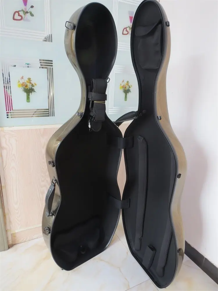 

Best coffee carbon fiber composite material cello case 4/4 ,free postage