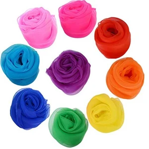 SZanbana 36 шт. квадратные шарфы для танцев жонглирующий шарф реквизит Волшебные шелковые шарфы аксессуары и украшения (разноцветные)