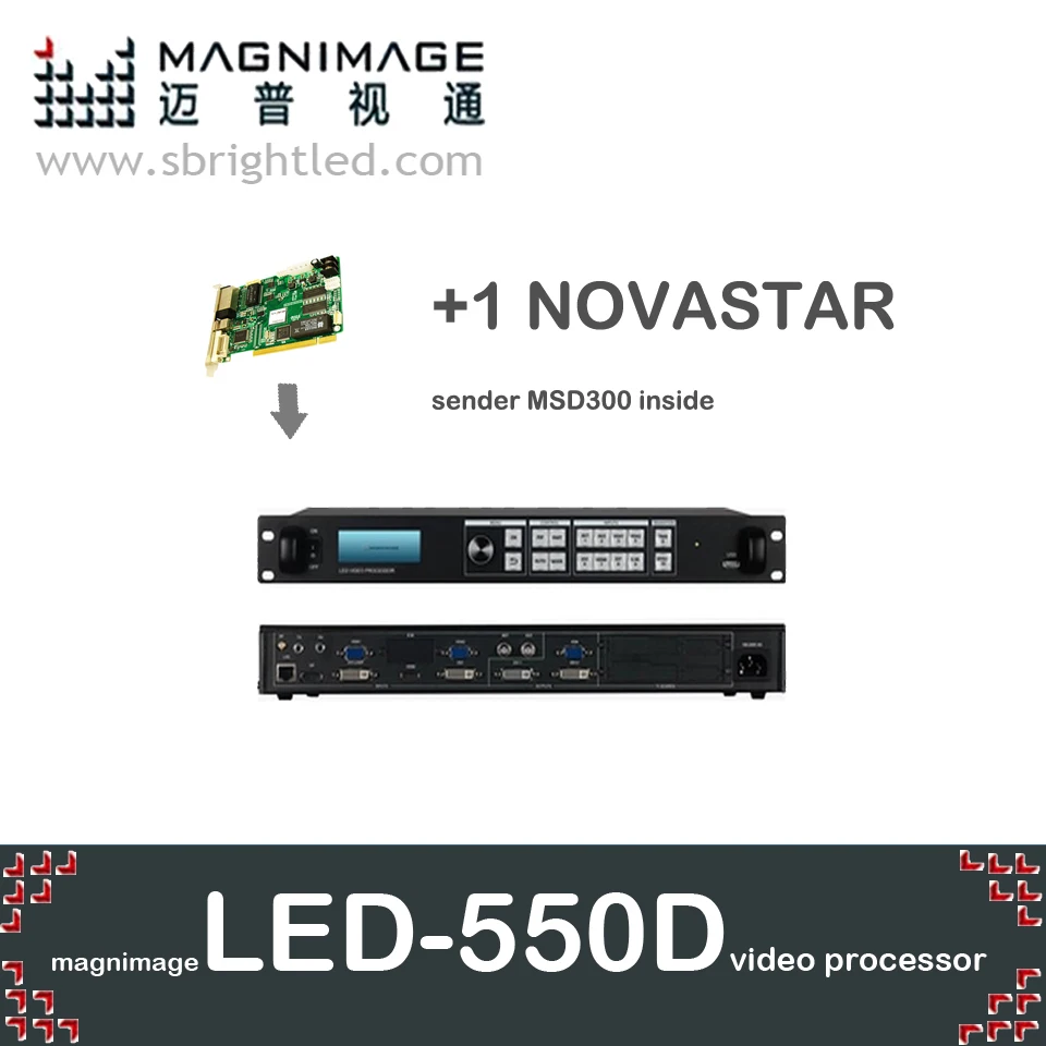 Бесплатная доставка MAGNIMAGE светодиодный 550D + 1 NOVASTAR MSD300 скалер видеопроцессора для