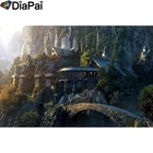 Полноразмерная Алмазная вышивка DIAPAI 5D DIY пейзаж с замком, алмазная живопись, вышивка крестиком, украшение для дома A25490