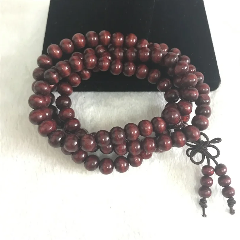 108 бусин 8 мм Pulseras натуральные буддийские бусы из сандалового дерева Будда