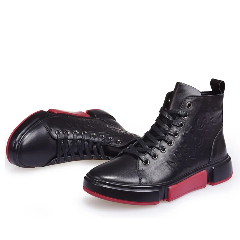 

Autumn winter Riding Boots Mens real leather cowhide Men short boot all-match cowhide military boots breathable men casual shoes