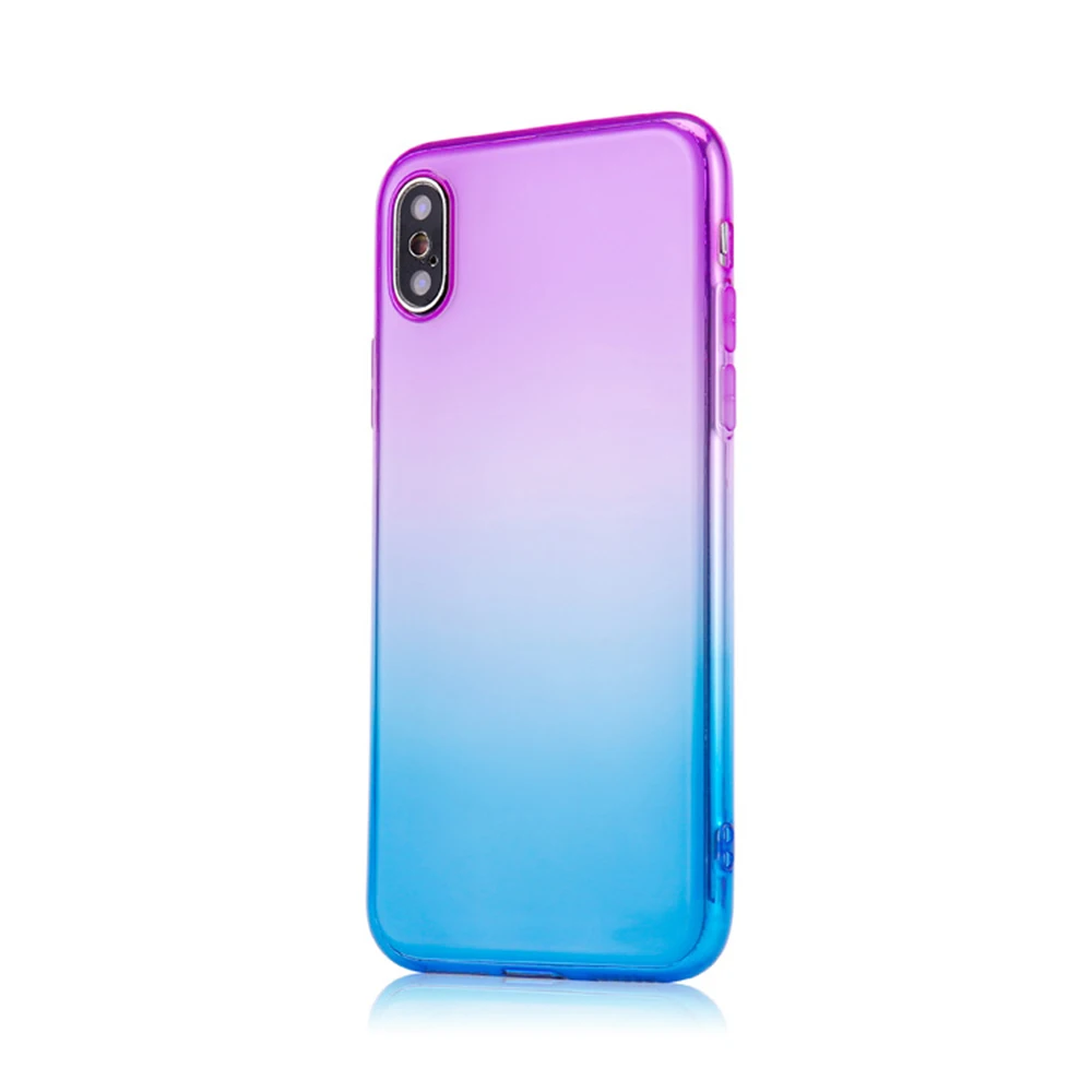 CASEIER Gradient Color Case For Oneplus 6 Soft Cases Ultra Thin Cover 5 5T Luxury Transparent Phone Funda Coque Capa |