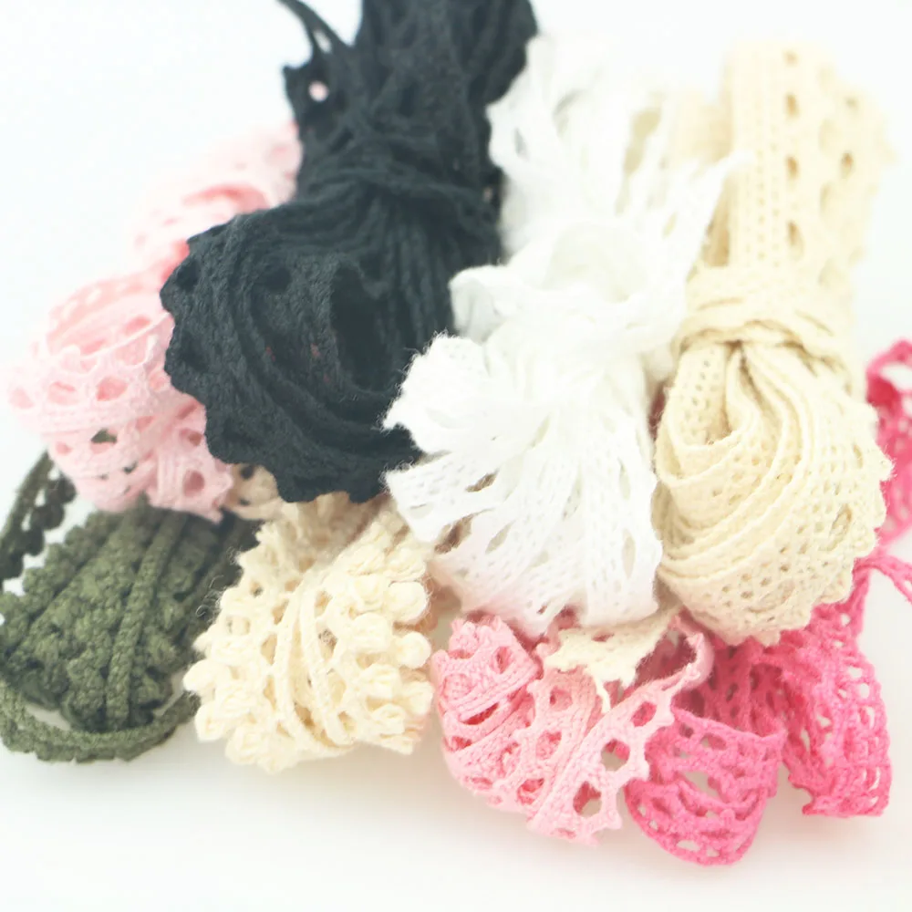 20 ярдов тонкая кружевная лента макарон цветная хлопковая отделка свадебное