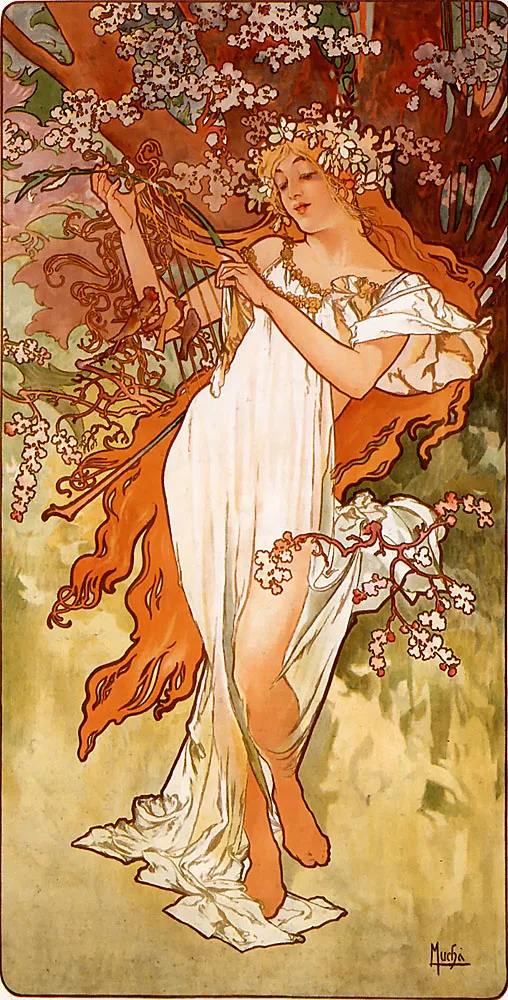 Альфонс Муха картина фрукты 1897 классический холст картины старинные настенные
