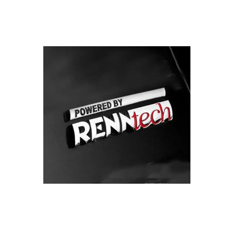 

Metal Alloy POWERED BY Renntech Emblems Badges Logos Stickers 3D