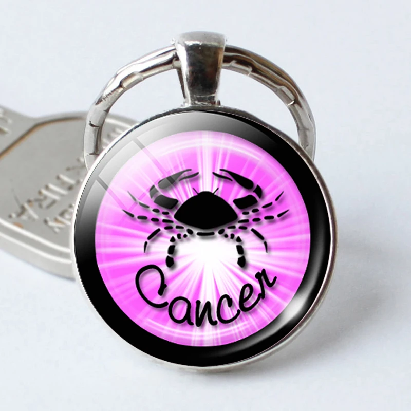 12 знаков зодиака подвеска в виде кабошона металлический брелок для ключей