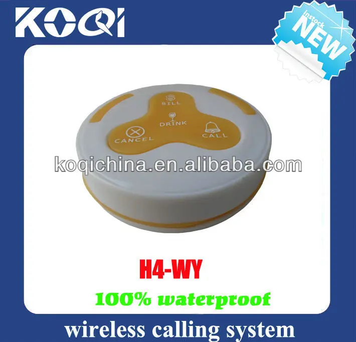 Беспроводная система вызова хит продаж аккумулятор водонепроницаемый зуммер
