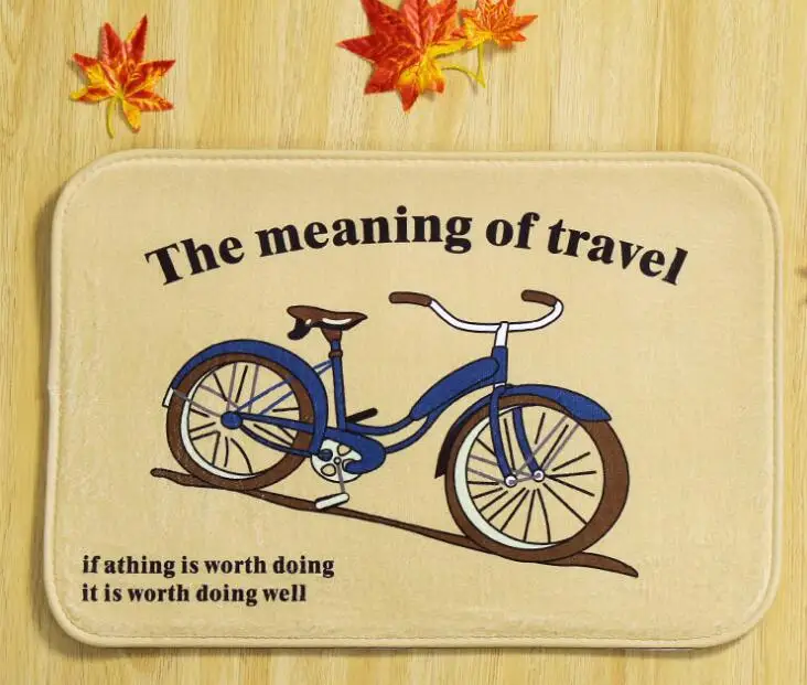 40*60 см серия велосипедов коврики для ванной Противоскользящие коралловый