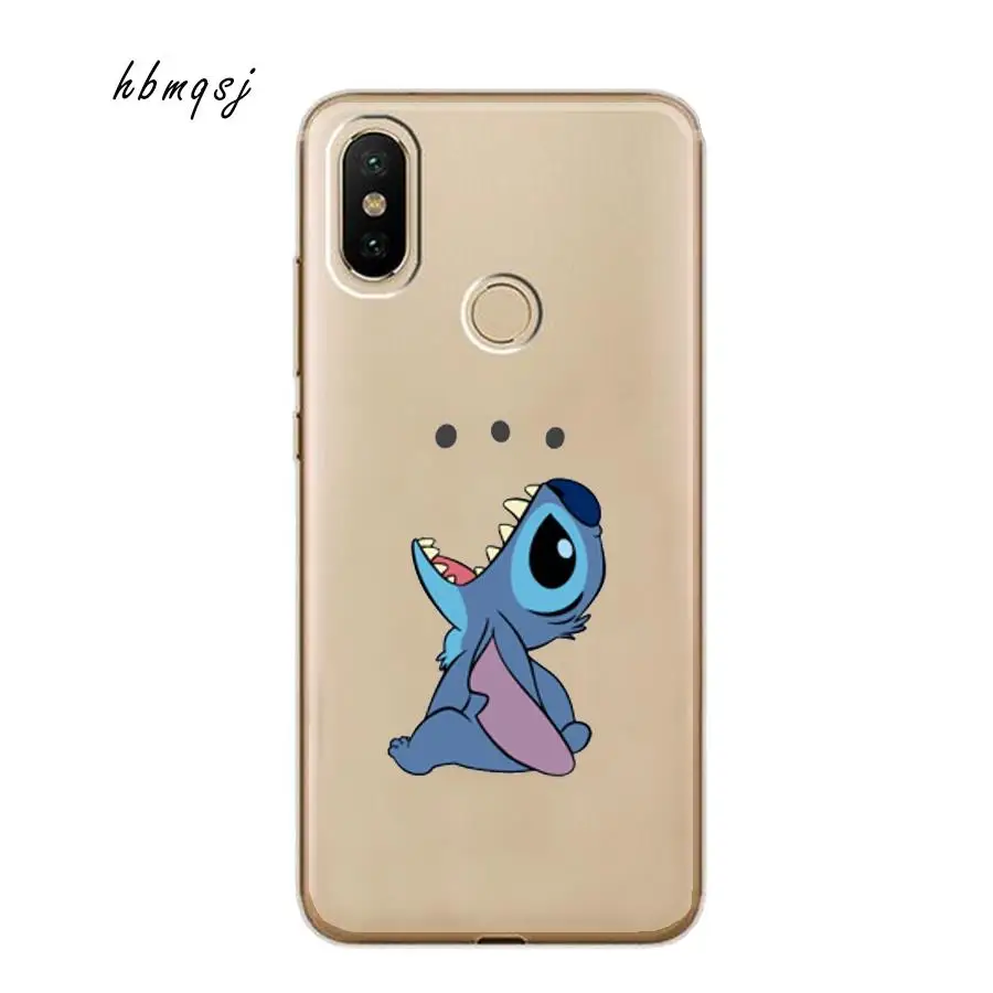 Cute for xiaomi redmi 4x 4a 5plus 6 6a 6pro a2 lite note 5 5pro case silicone soft cartoon funny stich cool phone back cover |