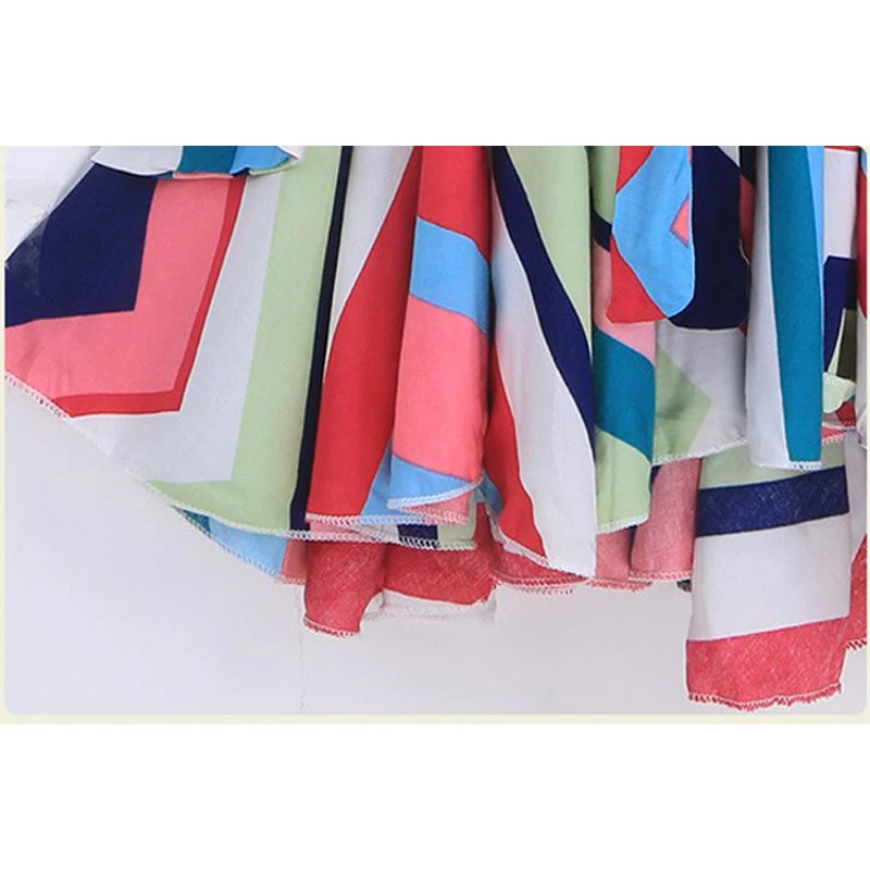 

Hot Girls Summer Dresses Fashion Rainbow Striped Kids Princess Dress Girl Clothes Outfits Sleeveless Children Dresses Costume