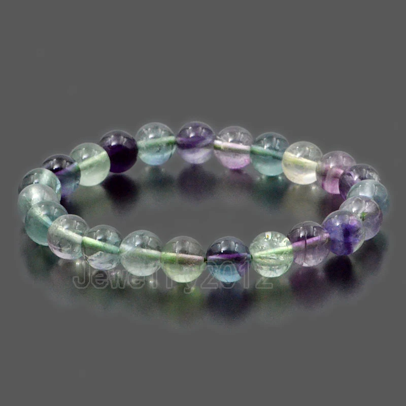 Растягивающийся браслет для мужчин и женщин круглые бусины из натурального