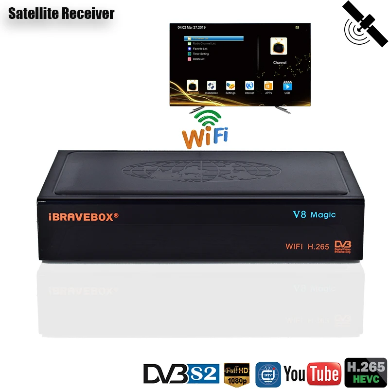 IBRAVEBOX V8 волшебный приемник спутниковый DVB S2 тюнер ТВ Scart Италия/Германия/Испания HD