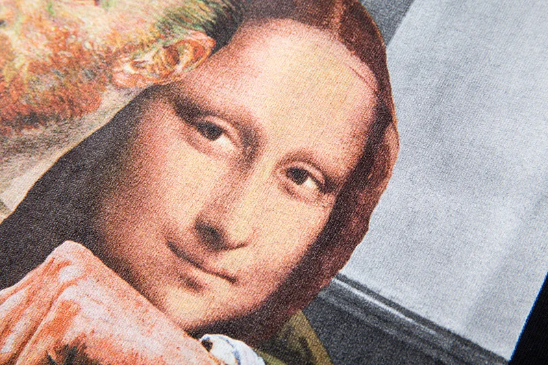 Новинка мужские футболки 19ss в стиле панк с принтом Gunner Mona Lisa хип-хоп уличные