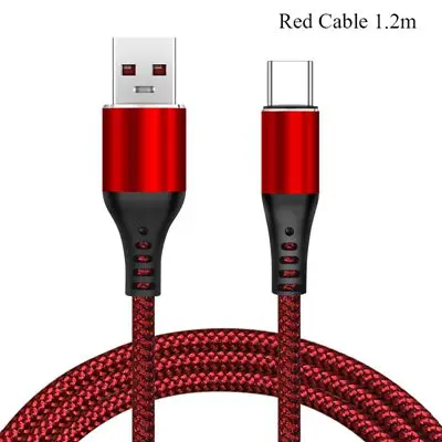 Red Cable 1.2m GREENPORT кабели для мобильных телефонов USB C кабель для Xiaomi Redmi Note 7 5A Быстрая Зарядка Синхронизация данных usb type C кабель для huawei P20 Pro - Цвет: Red Cable 1.2m
