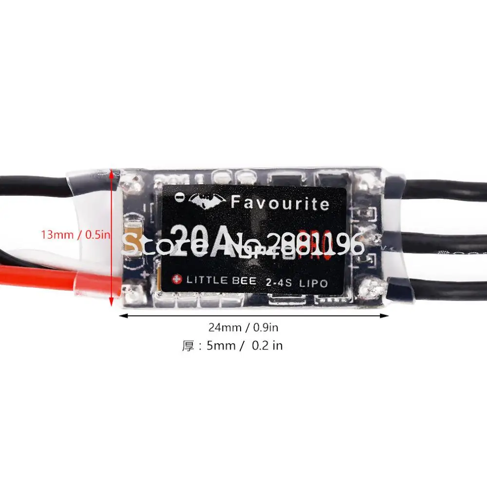 Little Bee FVT 20A OPTO PRO ESC BLHeli 2 4S поддерживает OneShot125 для квадрокоптера 210|esc blheli|fvt littlebee