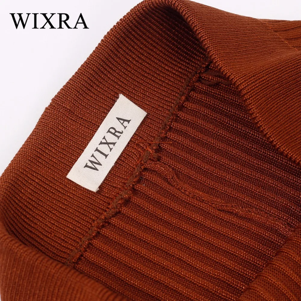 Wixra, базовые юбки, весна, повседневные шикарные юбки-карандаш, Женская облегающая юбка, шерстяная вязанная длинная юбка с разрезом сзади, юбка миди