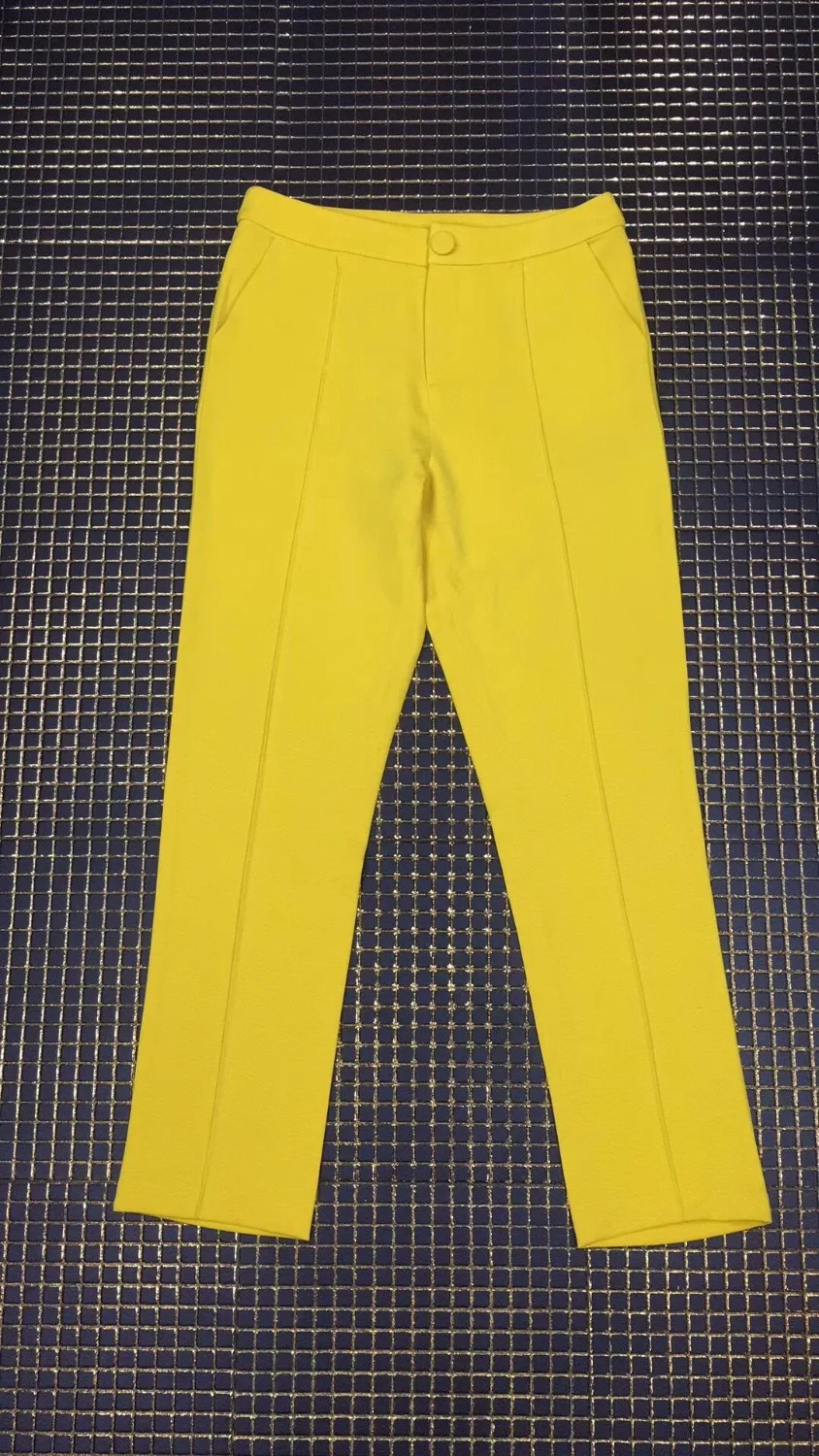 

2018 Jumpsuit yellow 2 two piece Long Sleeve V-Neck Button Women Full Length vestido Celebrity bodycon party Bandage Jumpsuits