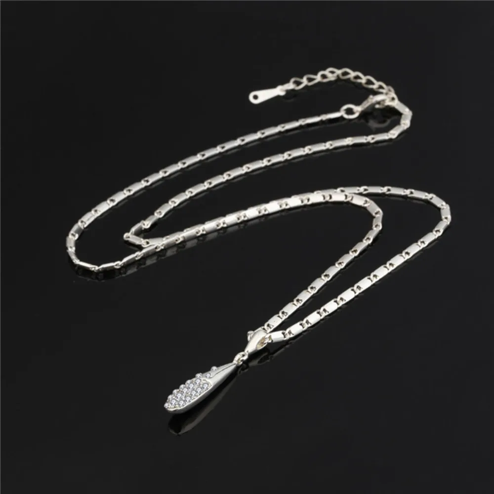2019 New Fashion Crystal Water Drop Pendant Long Necklace For Women Jewellery Dress Accessories Sweater | Украшения и аксессуары