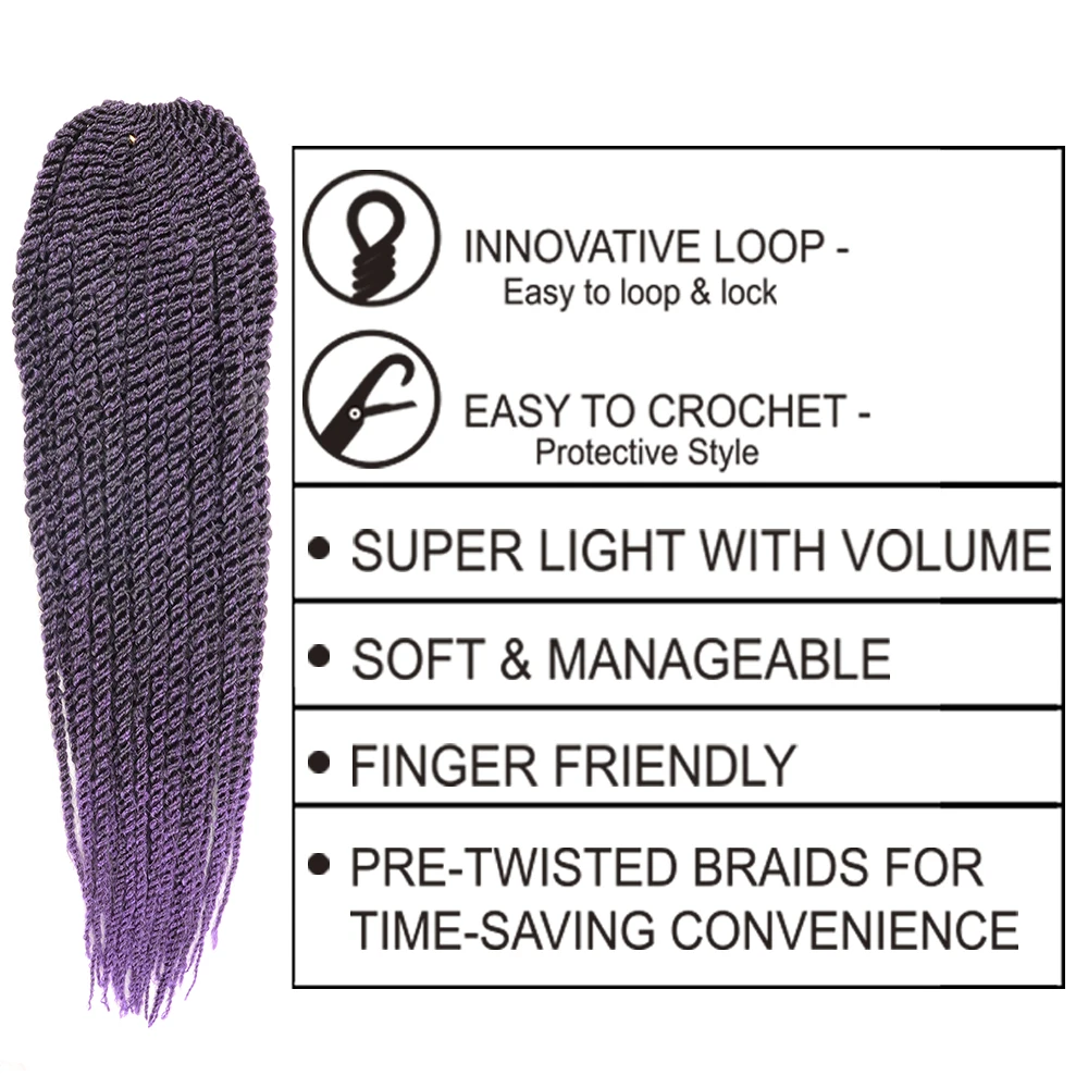 Бесплатная Доставка Крючком Косу Волосы Ломбер Моноволокно Плетение Волос 18 &quot30