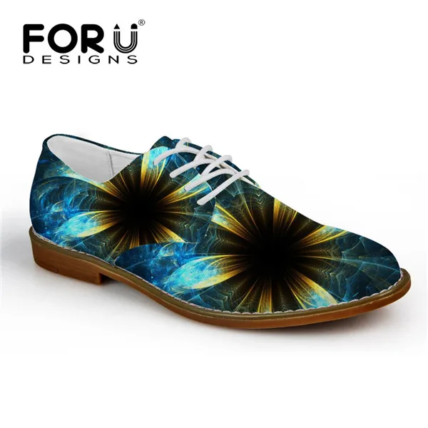 FORUDESIGNS/мужские кожаные туфли-оксфорды, модные мужские осенние повседневные туфли-оксфорды с объемным цветочным узором на плоской подошве для мальчиков-подростков, Zapatos - Цвет: HK7282CE