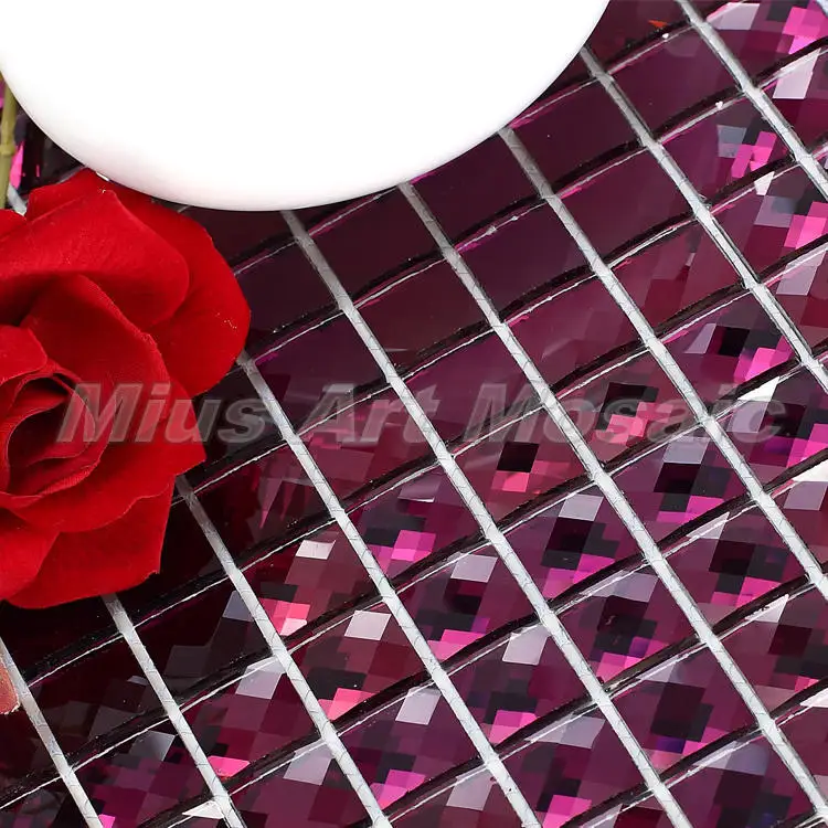 

Lavender mosaic mirror tiles
